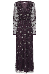 Willow Deep Purple Embellished Maxi Dress